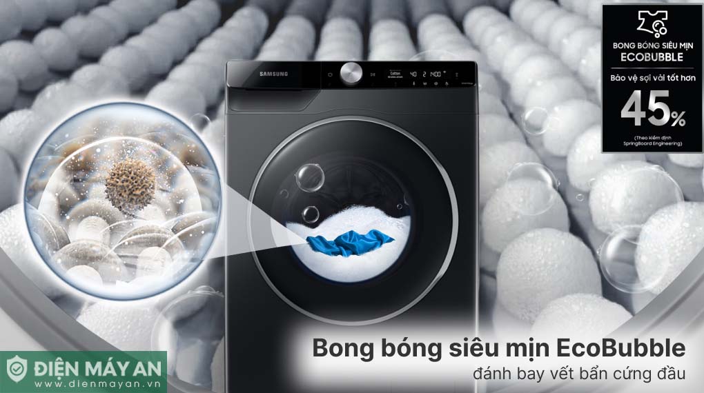 Máy Giặt Samsung AI Inverter 9kg WW90TP44DSB/SV